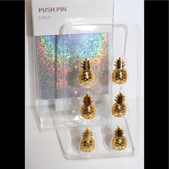 ๐3/20$5/25๐GOLD PINEAPPLE PUSH PINS PACK OF 6๐ - Picture 10 of 13